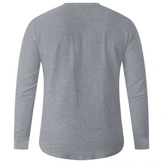 D555 Plato Long Sleeve T-shirt Grey - T-shirts - Grote Maten T-shirts Heren
