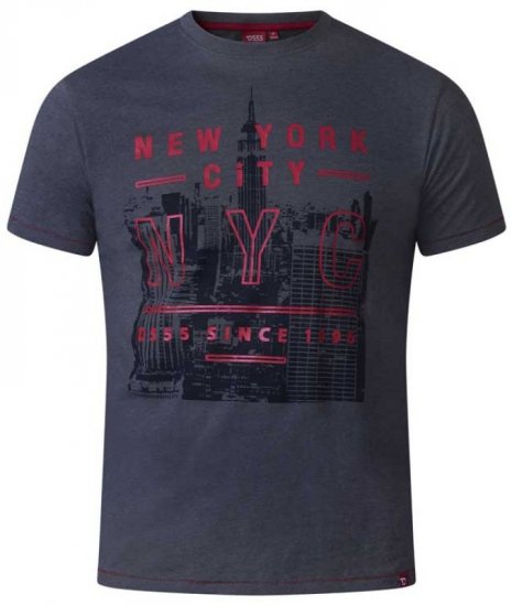 D555 Alex T-shirt Charcoal - T-shirts - Grote Maten T-shirts Heren