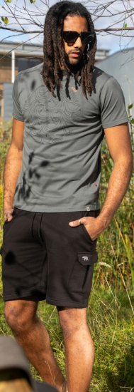 D555 Poole Circle Wave Printed Crew Neck T-shirt Khaki - T-shirts - Grote Maten T-shirts Heren