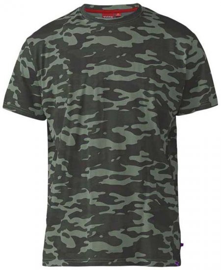 D555 Gaston T-shirt Camo Jungle - T-shirts - Grote Maten T-shirts Heren