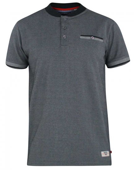 D555 Owen Colorless Polo Charcoal - Polo shirts - Grote Maten Poloshirts Heren