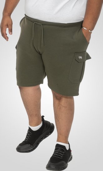D555 Wigan 1 Elasticated Waist Fleece Cargo Shorts Khaki - Joggingbroeken & shorts - Joggingbroeken & Shorts Heren Grote Maten