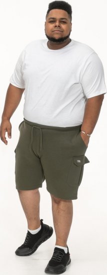 D555 Wigan 1 Elasticated Waist Fleece Cargo Shorts Khaki - Joggingbroeken & shorts - Joggingbroeken & Shorts Heren Grote Maten