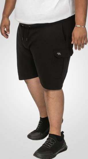 D555 Wigan 2 Elasticated Waist Fleece Cargo Shorts Black - Joggingbroeken & shorts - Joggingbroeken & Shorts Heren Grote Maten