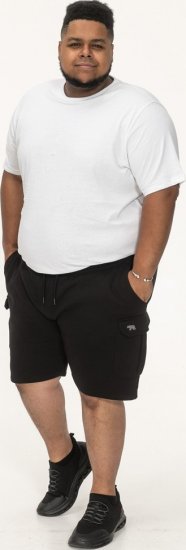 D555 Wigan 2 Elasticated Waist Fleece Cargo Shorts Black - Joggingbroeken & shorts - Joggingbroeken & Shorts Heren Grote Maten