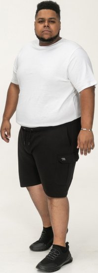 D555 Wigan 2 Elasticated Waist Fleece Cargo Shorts Black - Joggingbroeken & shorts - Joggingbroeken & Shorts Heren Grote Maten