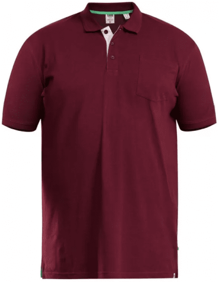 D555 Grant Polo Shirt Maroon - Polo shirts - Grote Maten Poloshirts Heren