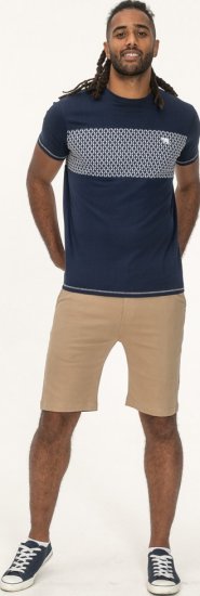 D555 Swansea Cut And Sew Crew Neck T-Shirt Navy - T-shirts - Grote Maten T-shirts Heren