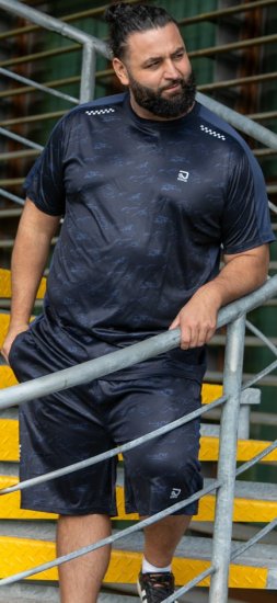 D555 Solihull Dry Wear Light Weight Poly Crew Neck T-Shirt Navy - Sportkleding & outdoor - Grote Maten Sportkleding Heren