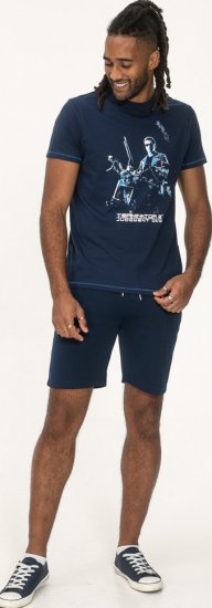 D555 Cameron Official Terminator Printed Crew Neck T-Shirt Dark Navy - T-shirts - Grote Maten T-shirts Heren