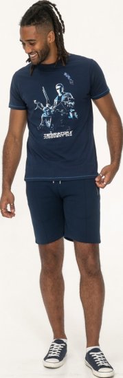 D555 Cameron Official Terminator Printed Crew Neck T-Shirt Dark Navy - T-shirts - Grote Maten T-shirts Heren