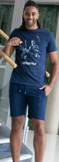 D555 Cameron Official Terminator Printed Crew Neck T-Shirt Dark Navy - T-shirts - Grote Maten T-shirts Heren