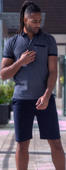 D555 Newcastle Polo Shirt Grey - Polo shirts - Grote Maten Poloshirts Heren