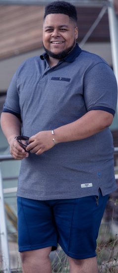 D555 Newcastle Polo Shirt Grey - Polo shirts - Grote Maten Poloshirts Heren