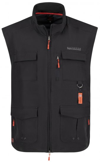 Adamo Tommy Outdoor Vest Black - Sportkleding & outdoor - Grote Maten Sportkleding Heren