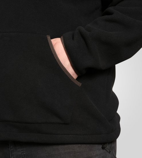 D555 Louth Micro Fleece Jacket with Sherpa Lining Black - Jassen - Grote Maten Herenjassen