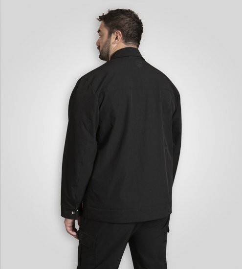 D555 Wimbledon Couture Stretch Jacket with Zipper Black - Jassen - Grote Maten Herenjassen