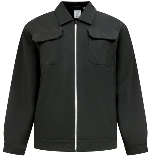 D555 Wimbledon Couture Stretch Jacket with Zipper Black - Jassen - Grote Maten Herenjassen