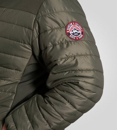 D555 Northfield Hybrid softshelljas met capuchon khaki - Jassen - Grote Maten Herenjassen