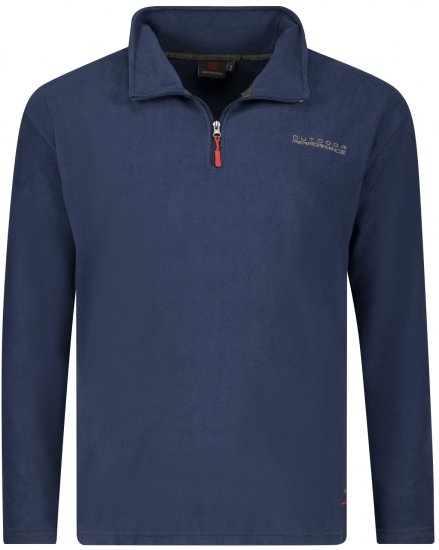 Adamo Vancouver Fleece Sweater Navy - Sportkleding & outdoor - Grote Maten Sportkleding Heren