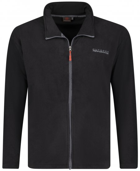 Adamo Tampa Fleece Jacket Black TALL SIZES - HERENKLEDING MT-6XLT - Tall Kleding Heren