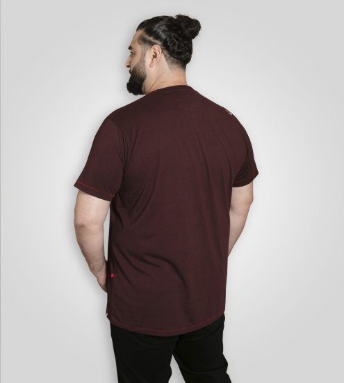 D555 Barnsley Guitar and Amp Crew Neck T-Shirt Burgundy - T-shirts - Grote Maten T-shirts Heren