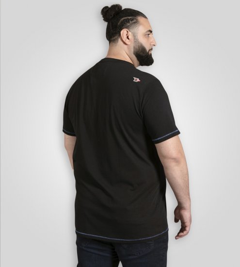 D555 Dewsbury Skeleton On Bike Crew Neck T-Shirt Black TALL SIZE - HERENKLEDING MT-6XLT - Tall Kleding Heren