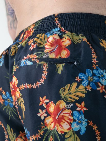 D555 Dawson AO Zwemshorts met Hawaiiprint Marineblauw - Ondergoed & zwem - Grote Maten Ondergoed Heren