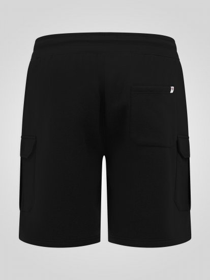 D555 Robinson 1 Fleece Cargo Shorts met Elastische Taille Zwart - Joggingbroeken & shorts - Joggingbroeken & Shorts Heren Grote Maten