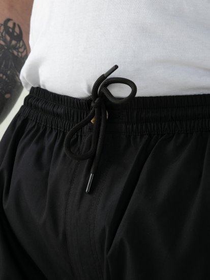 D555 Thomas Stretch Shorts met Elastische Taille Zwart - Shorts - Grote Maten Korte Broeken Heren
