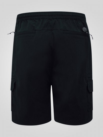 D555 Thomas Stretch Shorts met Elastische Taille Zwart - Shorts - Grote Maten Korte Broeken Heren