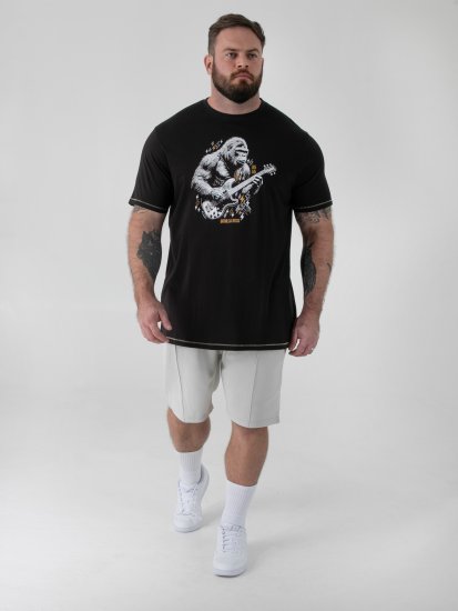 D555 Macfarlan T-shirt met Gorillaprint Zwart - Alle kleding - Herenkleding in grote maten
