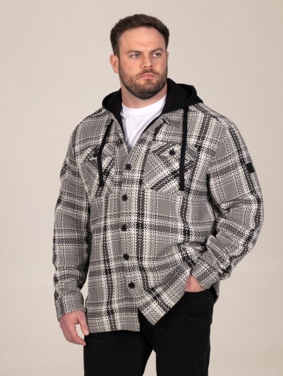 D555 Hayes Overshirt Grijs - Hemden - Overhemden Grote Maten Heren
