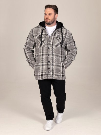 D555 Hayes Overshirt Grijs - Hemden - Overhemden Grote Maten Heren