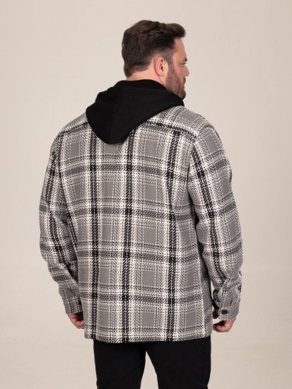 D555 Hayes Overshirt Grijs - Hemden - Overhemden Grote Maten Heren