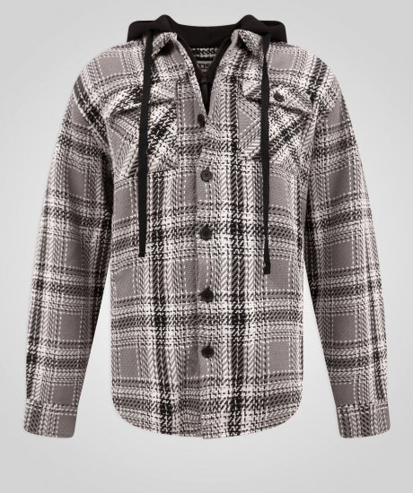D555 Hayes Overshirt Grijs - Hemden - Overhemden Grote Maten Heren
