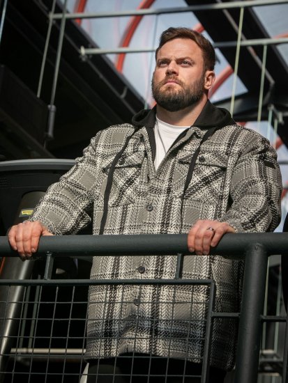 D555 Hayes Overshirt Grijs - Hemden - Overhemden Grote Maten Heren