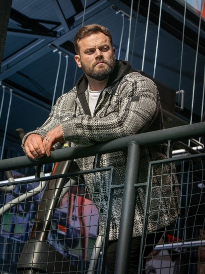 D555 Hayes Overshirt Grijs - Hemden - Overhemden Grote Maten Heren