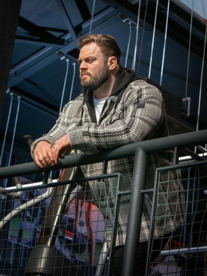 D555 Hayes Overshirt Grijs - Hemden - Overhemden Grote Maten Heren