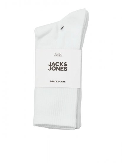 Jack & Jones Charles Tennissokken Wit 3-pack - Ondergoed & zwem - Grote Maten Ondergoed Heren