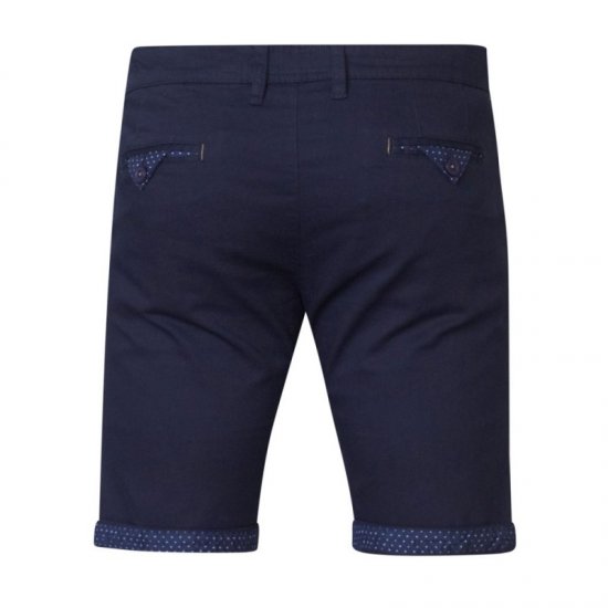 D555 Luke Stretch Shorts Navy - Shorts - Grote Maten Korte Broeken Heren