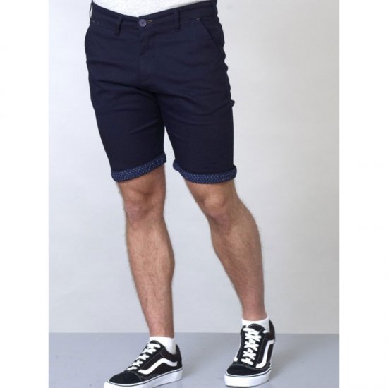 D555 Luke Stretch Shorts Navy - Shorts - Grote Maten Korte Broeken Heren