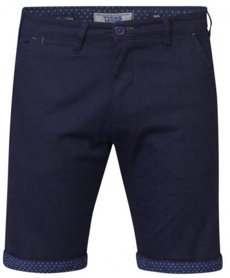 D555 Luke Stretch Shorts Navy - Shorts - Grote Maten Korte Broeken Heren