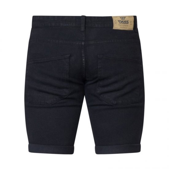 D555 Jude Stretch Denim Shorts Black - Shorts - Grote Maten Korte Broeken Heren