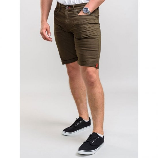 D555 Gilbert Stretch Shorts Khaki - Shorts - Grote Maten Korte Broeken Heren