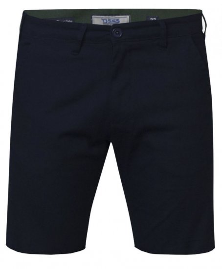 D555 Opala-1 Stretch Chino Shorts Navy - Shorts - Grote Maten Korte Broeken Heren