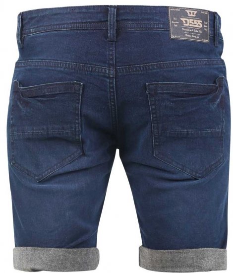 D555 BRENTWOOD Dark Blue Denim Shorts - Shorts - Grote Maten Korte Broeken Heren