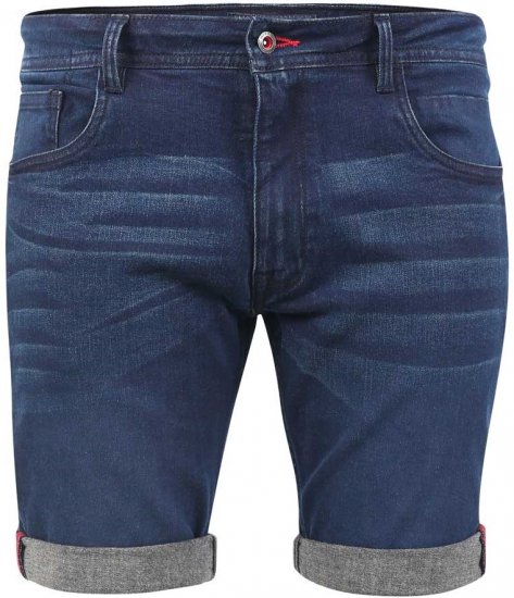 D555 BRENTWOOD Dark Blue Denim Shorts - Shorts - Grote Maten Korte Broeken Heren
