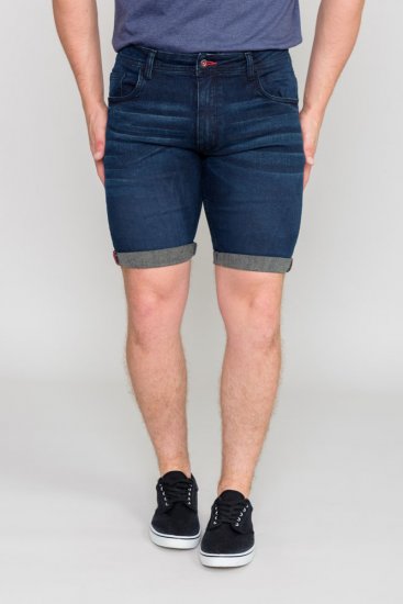 D555 BRENTWOOD Dark Blue Denim Shorts - Shorts - Grote Maten Korte Broeken Heren