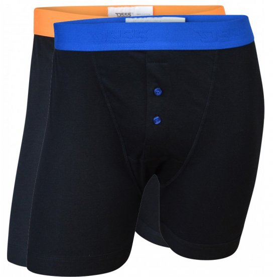 D555 Ranger Boxershorts Black 2-pack - Ondergoed & zwem - Grote Maten Ondergoed Heren